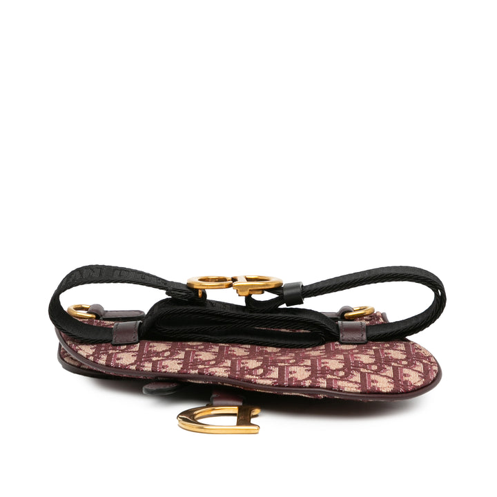 Oblique Saddle Belt Bag Red - Gaby Paris