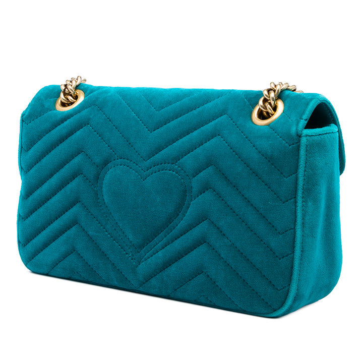 Gucci Sac porté épaule GG Marmont Matelasse Moyen Bleu – vue 2 – GABY PARIS