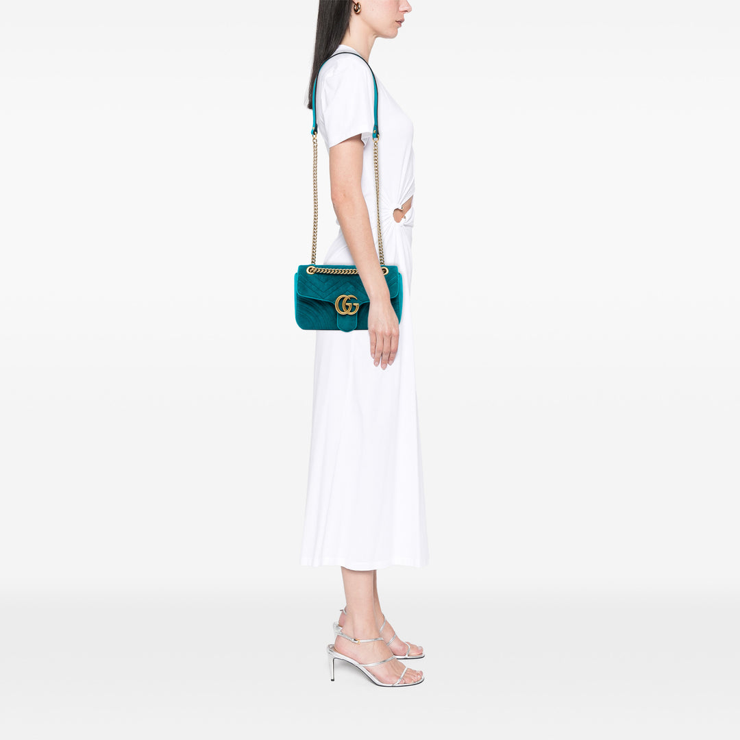 Gucci Sac porté épaule GG Marmont Matelasse Moyen Bleu – vue 5 – GABY PARIS