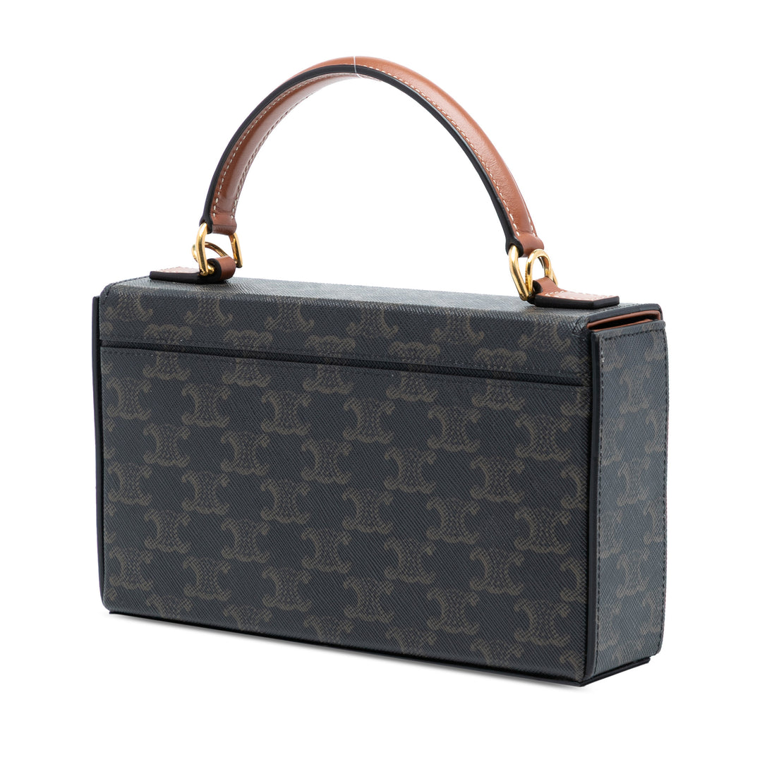Celine Triomphe Coated Toile Boîte sac à anse supérieure