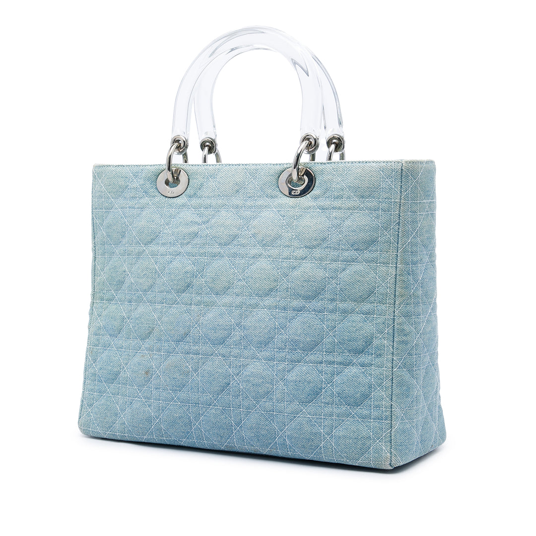 Dior Lady Dior Cannage Acrylic Poignées Grand Jean