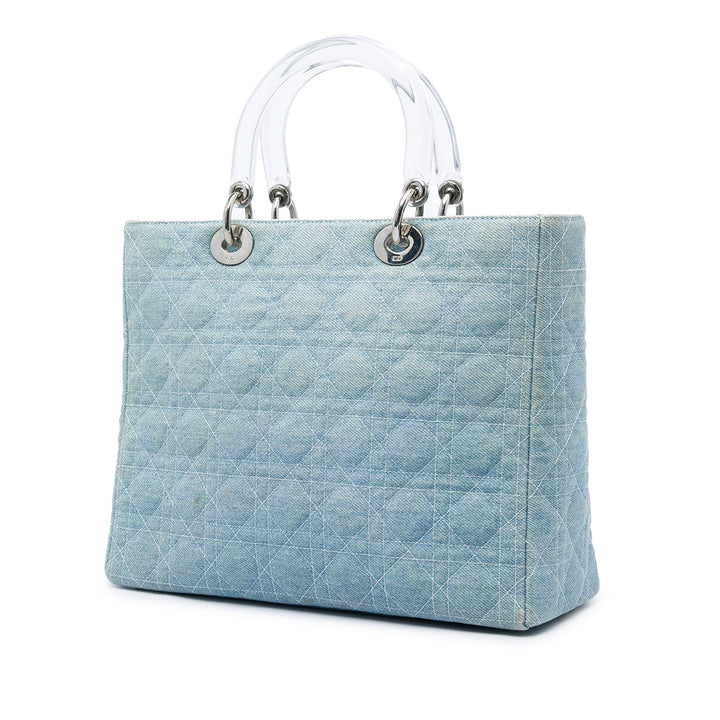 Dior Lady Dior Cannage Acrylic Poignées Grand Jean