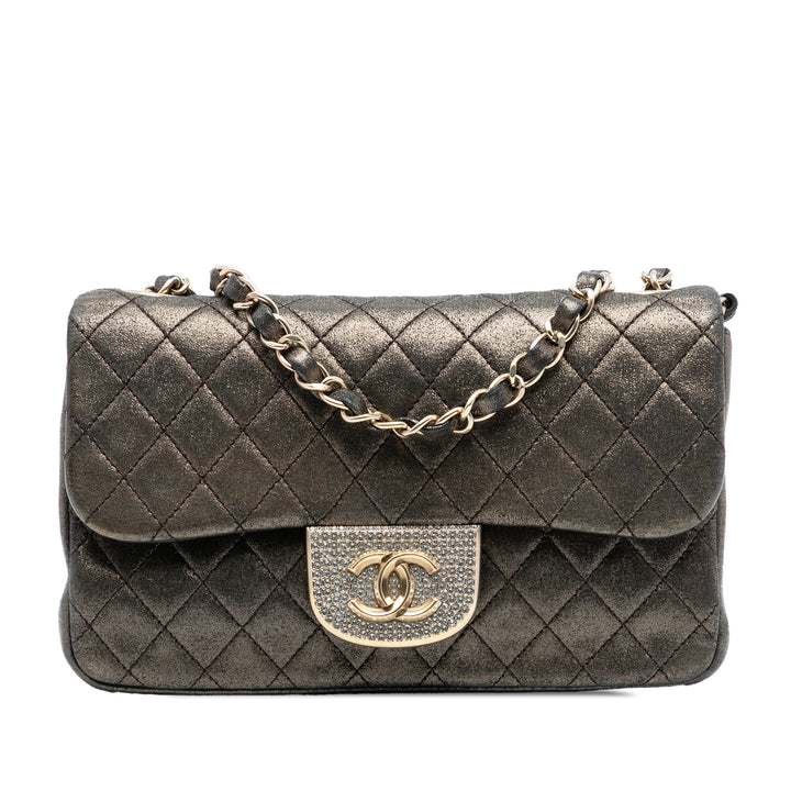 Chanel Small Metallic Iridescent Perle CC Cristal Simple rabat Bag