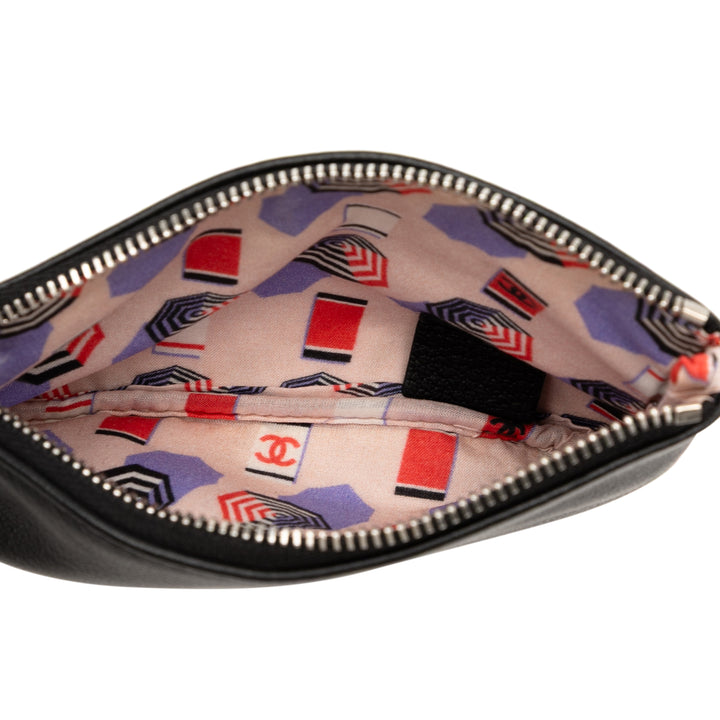 Chanel CC Grained Cuir de veau Zip Pochette Noir – GABY PARIS Authentique