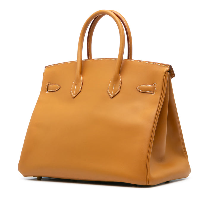 Vache Natural Birkin Retourne 35 Brown - Gaby Paris