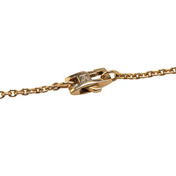 Louis Vuitton 18K Jaune Doré and Mother of Pearl Monogram Color Blossom Sun Collier Doré