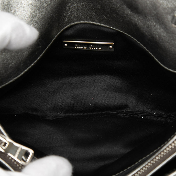 Miu Miu Matelasse Nappa Cristal Chain Sac bandoulière