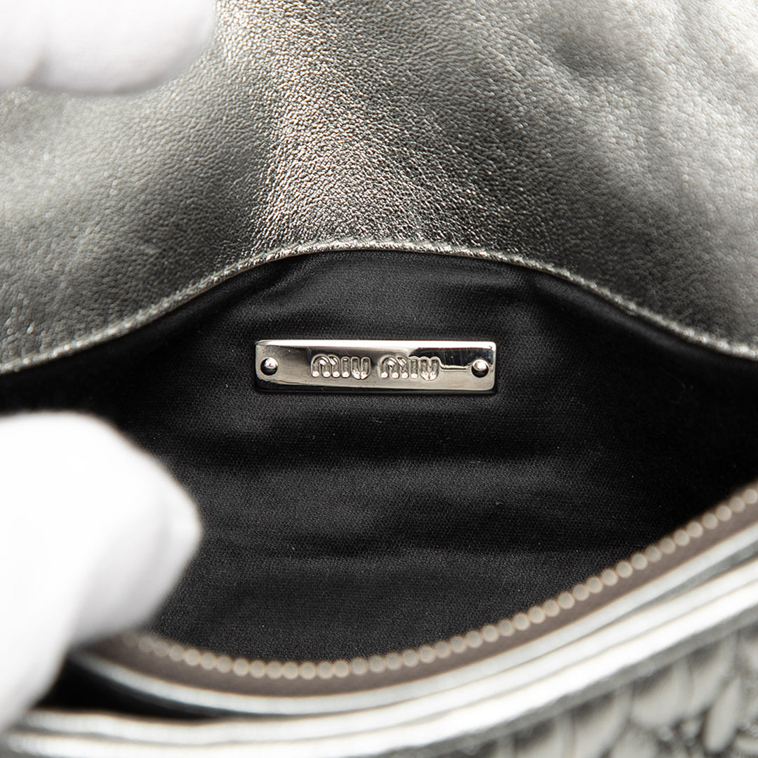 Miu Miu Matelasse Nappa Cristal Chain Sac bandoulière