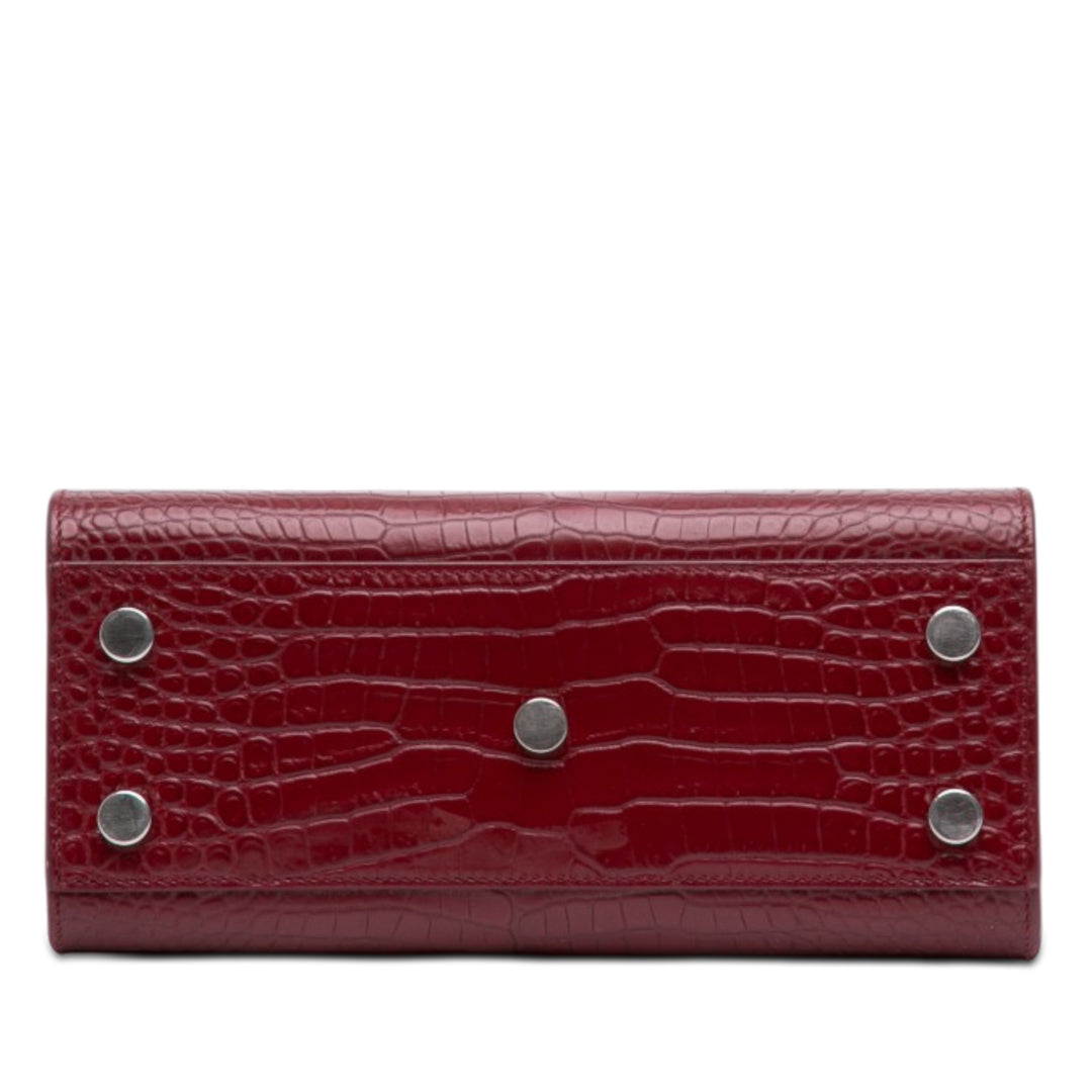 Saint Laurent Nano Croc embossé Cuir Sac De Jour Sac