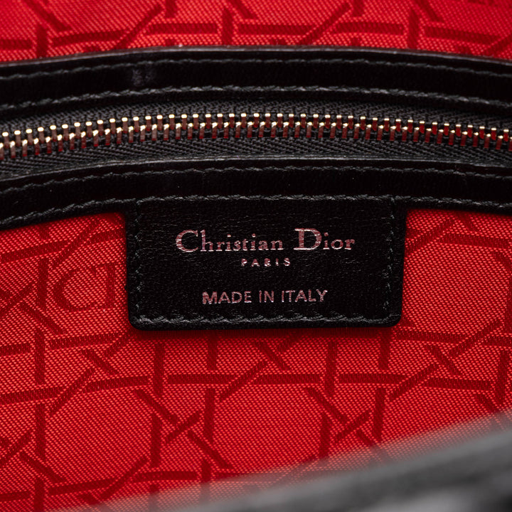 Dior Lady Dior Cannage Grand Cuir d'agneau Noir – vue 5 – GABY PARIS