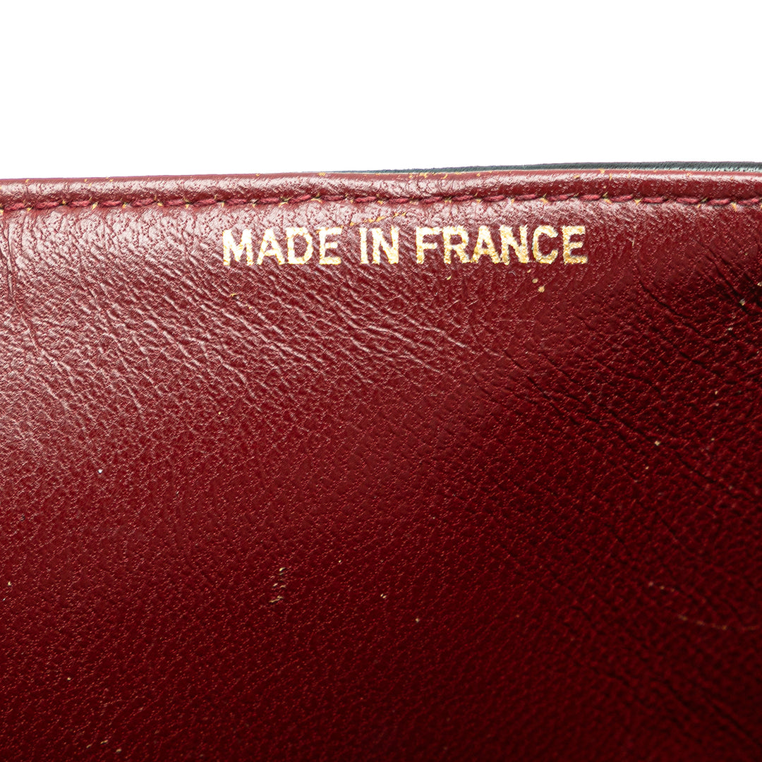 Medium Classic Lambskin Double Flap Black - Gaby Paris