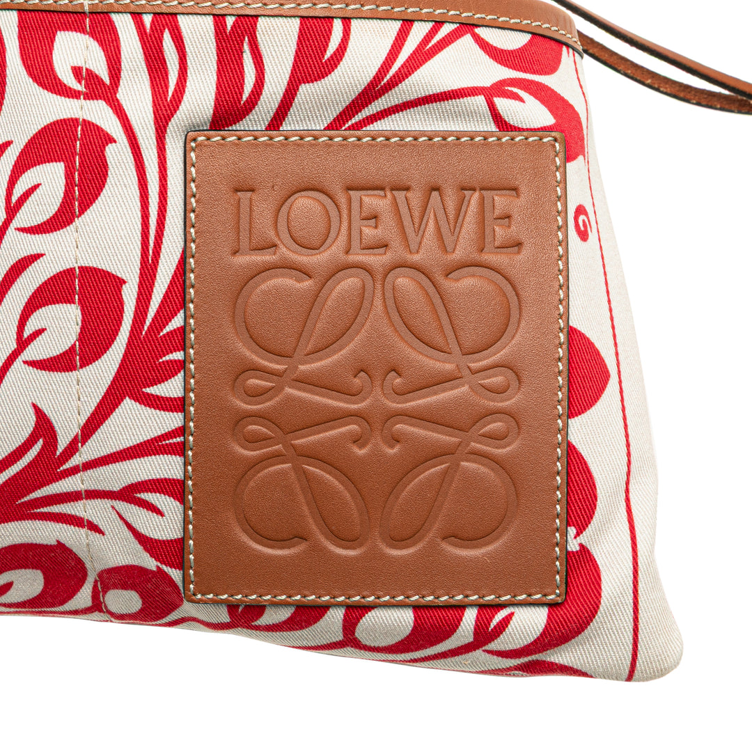 LOEWE William de Morgan Small Anagram Toile Drawstring Sac porté croisé