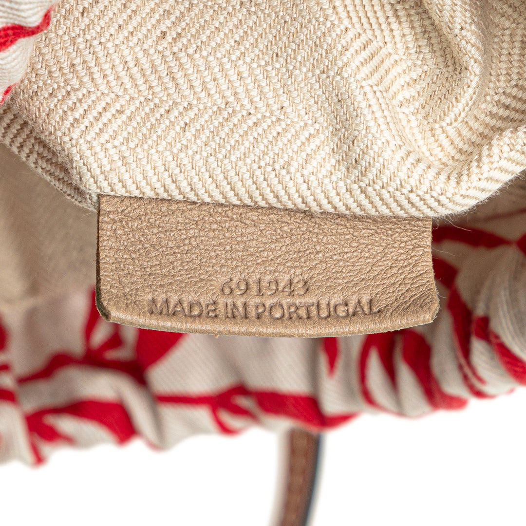 LOEWE William de Morgan Small Anagram Toile Drawstring Sac porté croisé