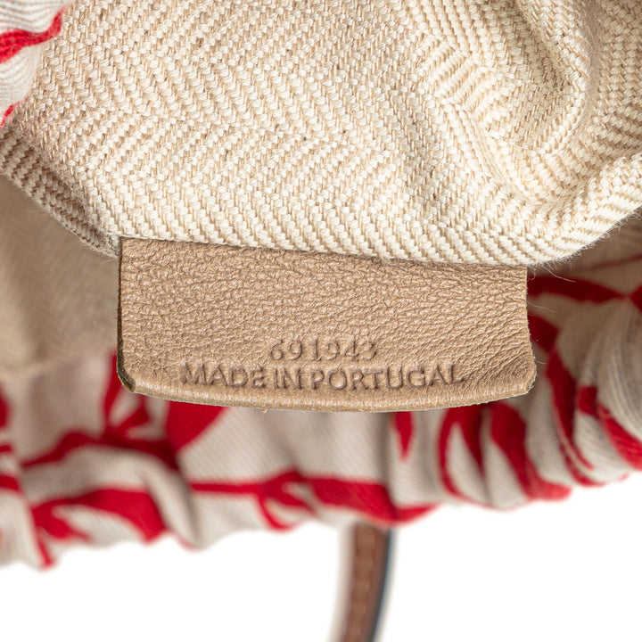 LOEWE William de Morgan Small Anagram Toile Drawstring Sac porté croisé