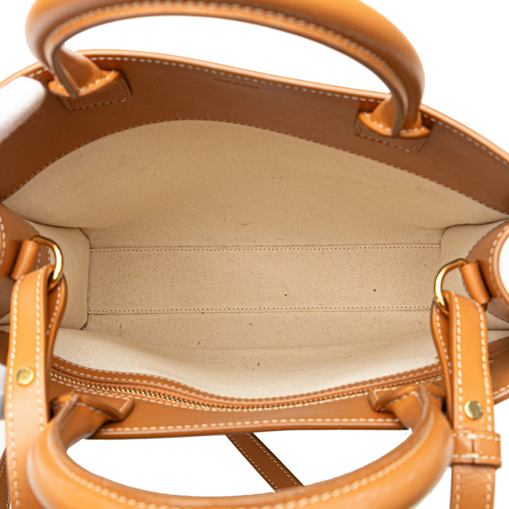 Small Vertical Cabas Satchel Brown - Gaby Paris