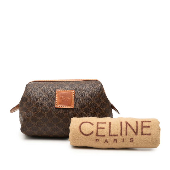 Celine Pochette Macadam Toile enduite Marron – vue 7 – GABY PARIS