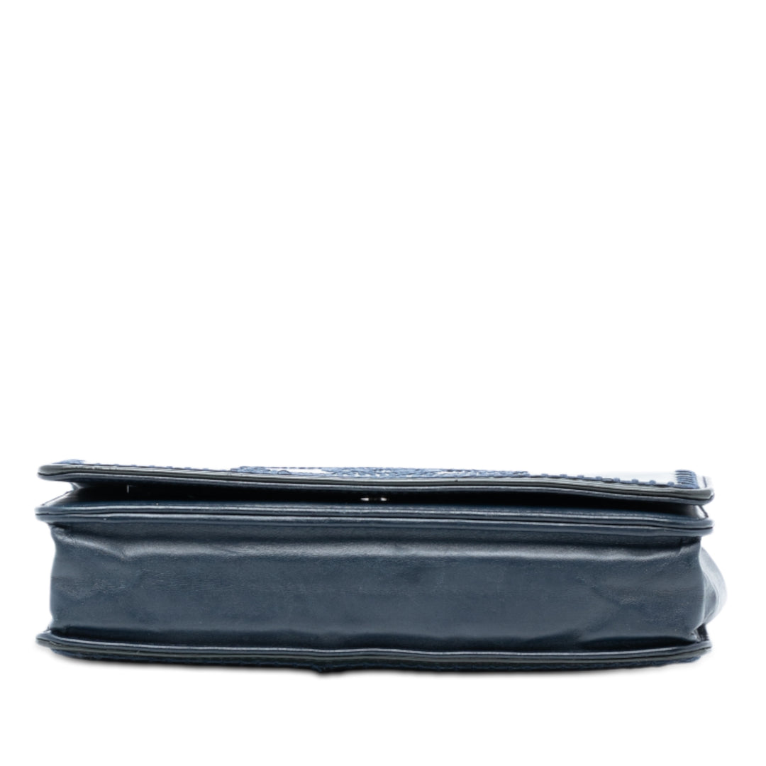 CC Whipstitch Wallet on Chain Bleu