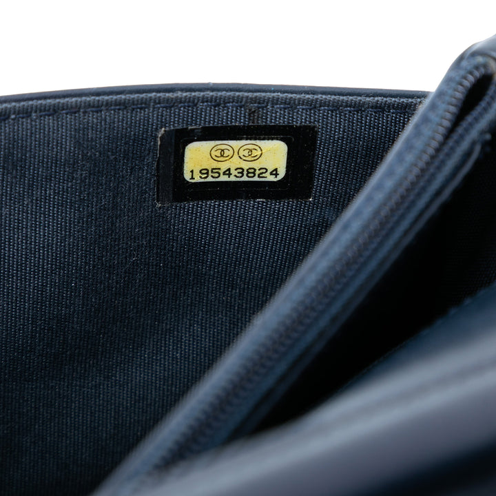 CC Whipstitch Wallet on Chain Bleu