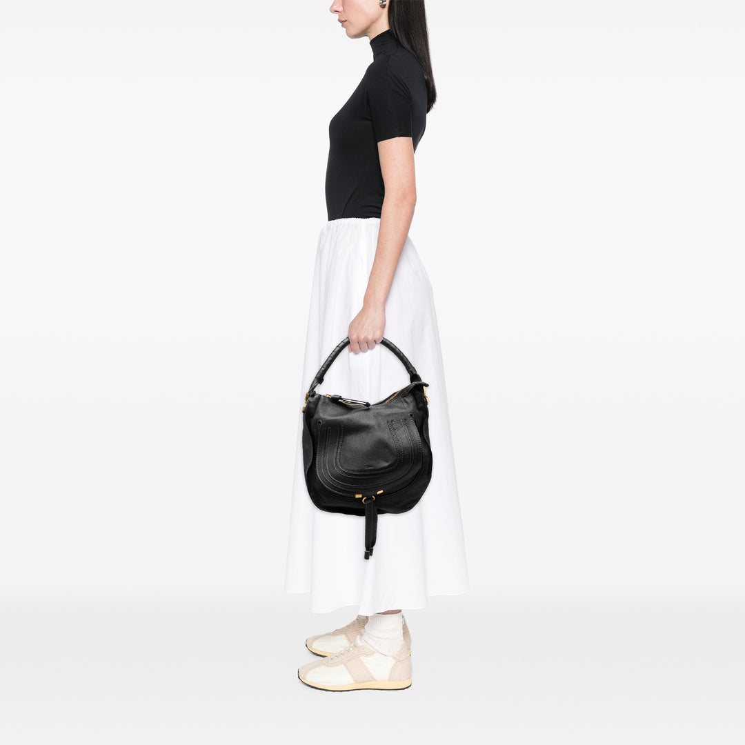Chloé Medium Pebbled Cuir de veau Marcie Hobo