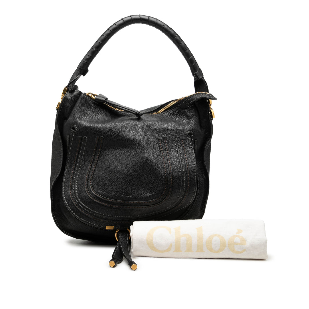 Chloé Medium Pebbled Cuir de veau Marcie Hobo