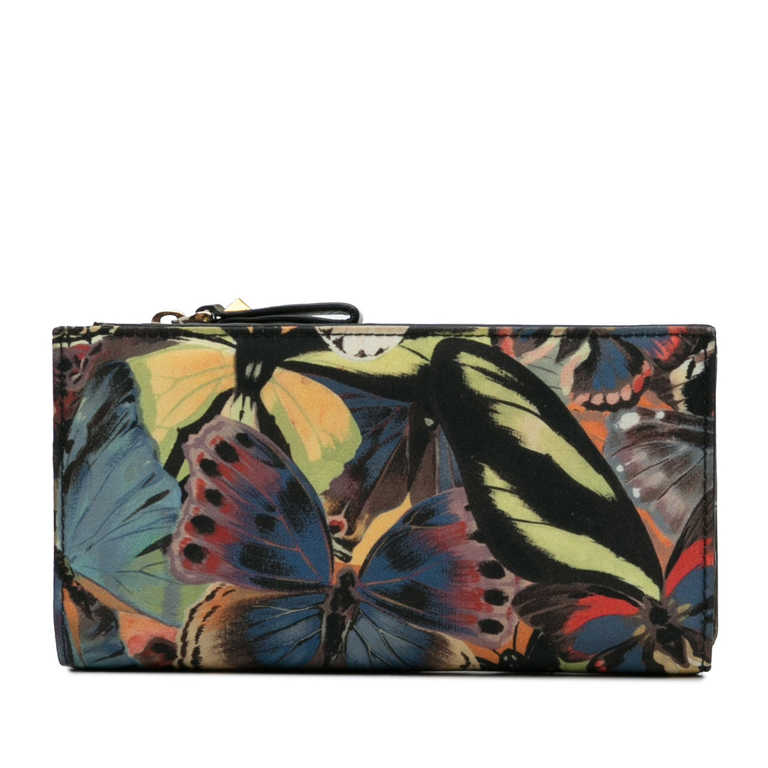 Printed Canvas Wallet Black - Gaby Paris