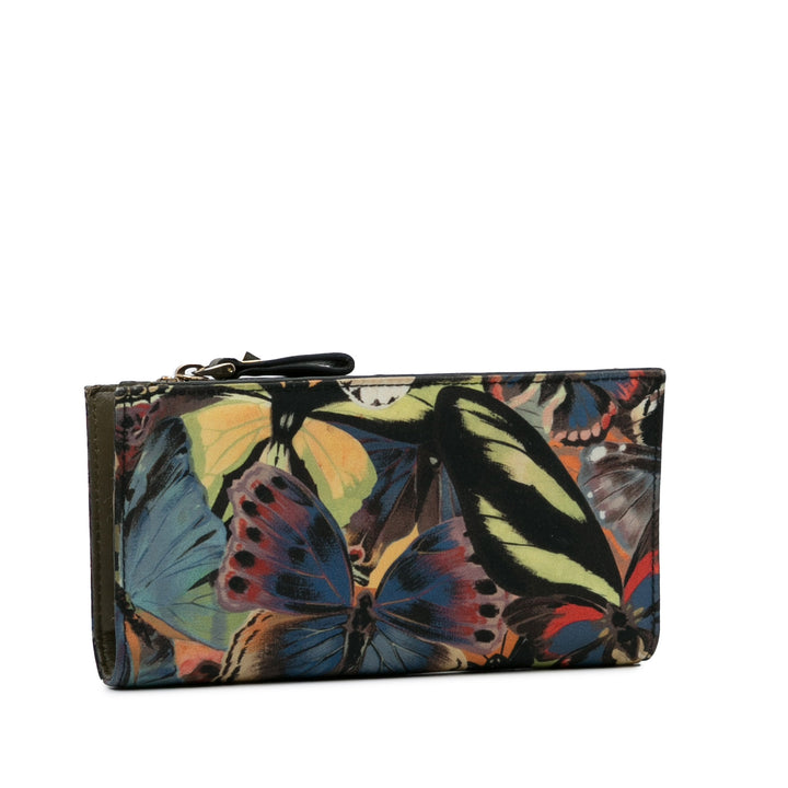 Printed Canvas Wallet Black - Gaby Paris