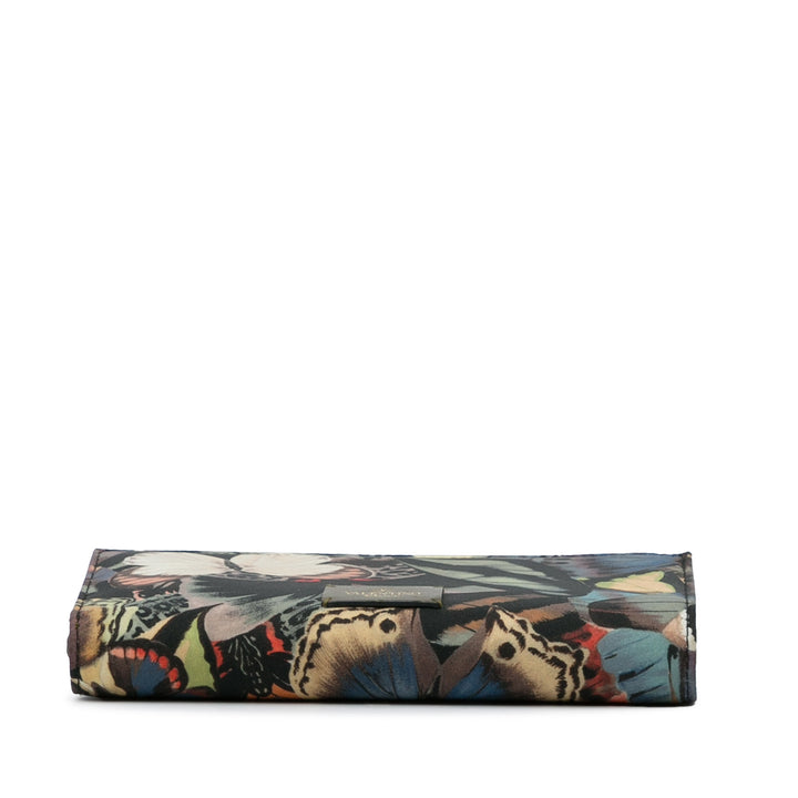 Printed Canvas Wallet Black - Gaby Paris