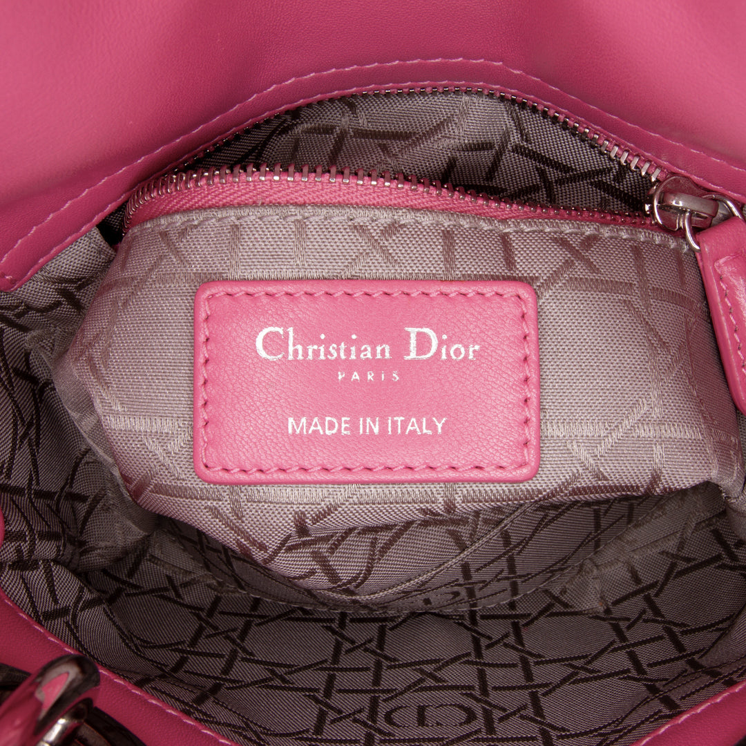 Dior Mini Lambskin Cannage Lady Dior Pink - GABY PARIS