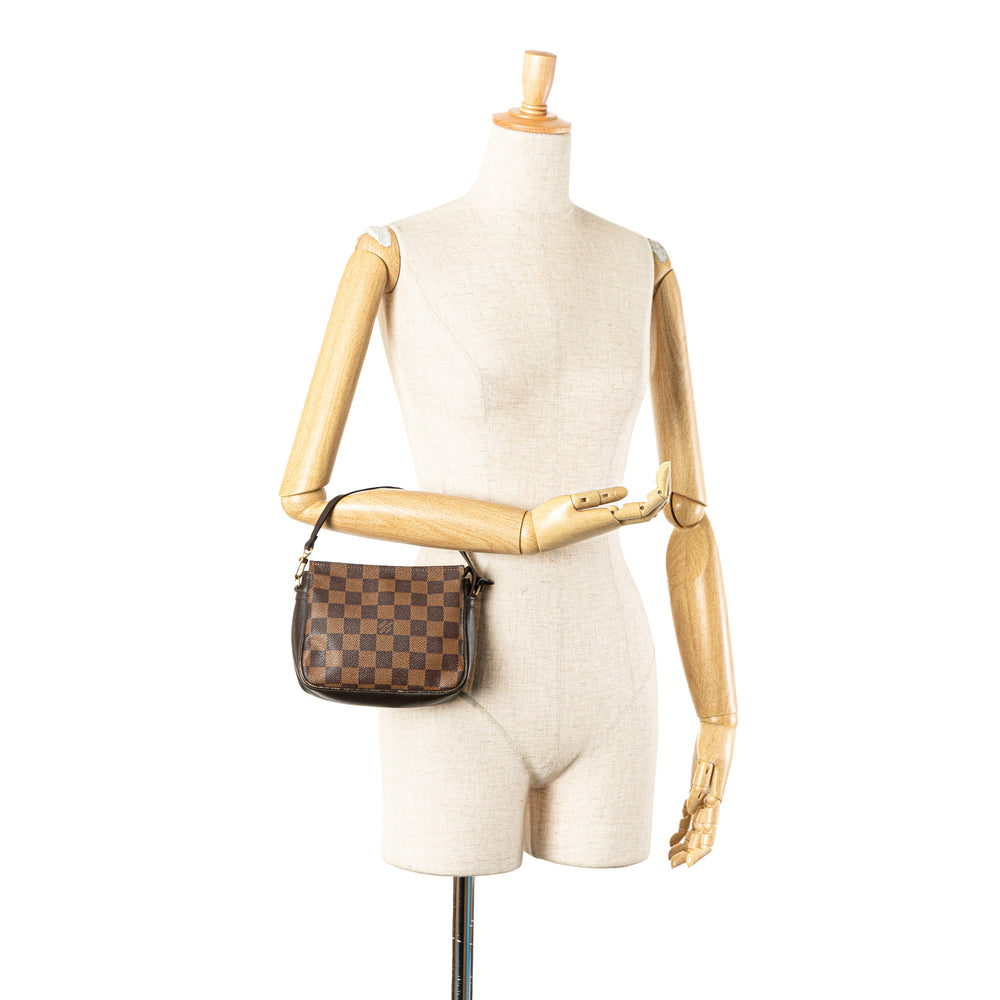 Damier Ebene Trousse Pochette Brown - Gaby Paris