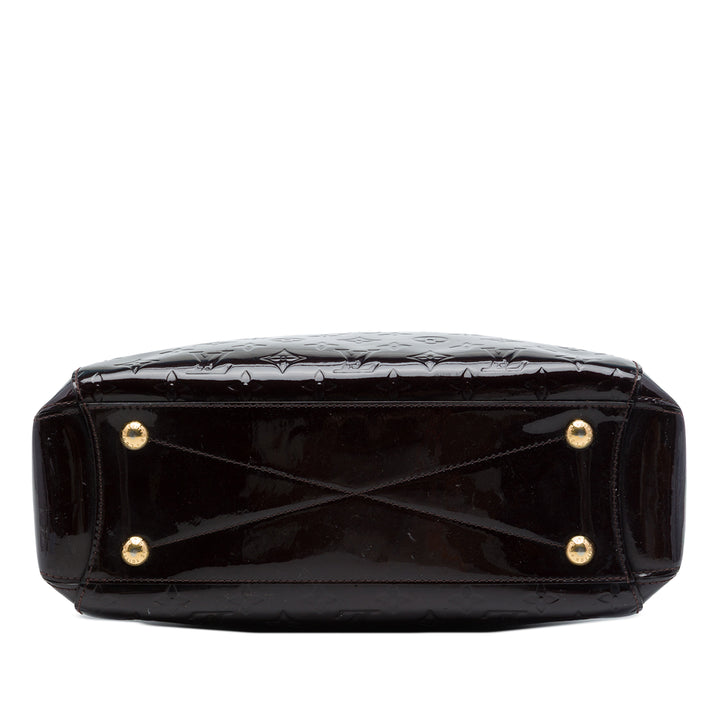 Louis Vuitton Montaigne MM Cuir verni Monogram Violet – vue 3 – GABY PARIS