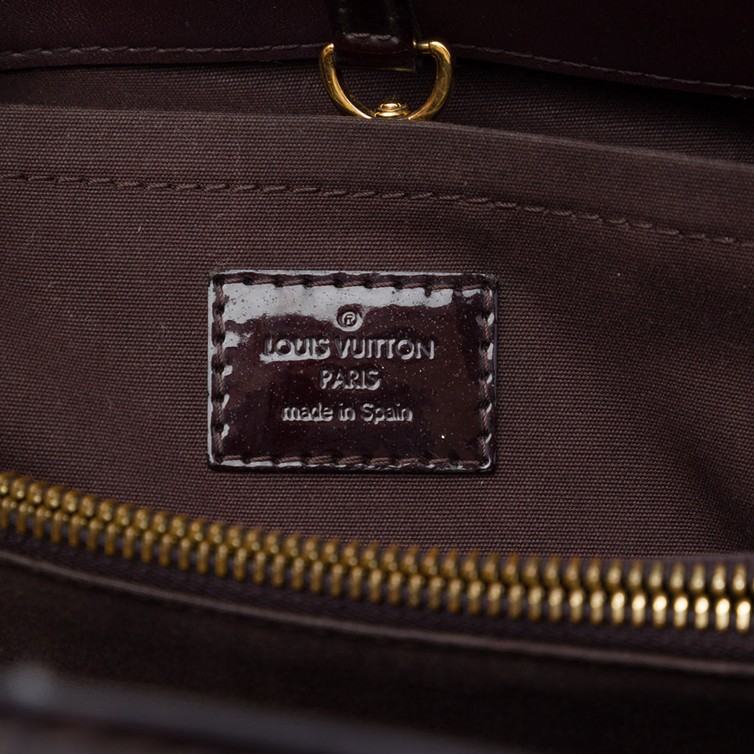 Louis Vuitton Montaigne MM Cuir verni Monogram Violet – vue 5 – GABY PARIS
