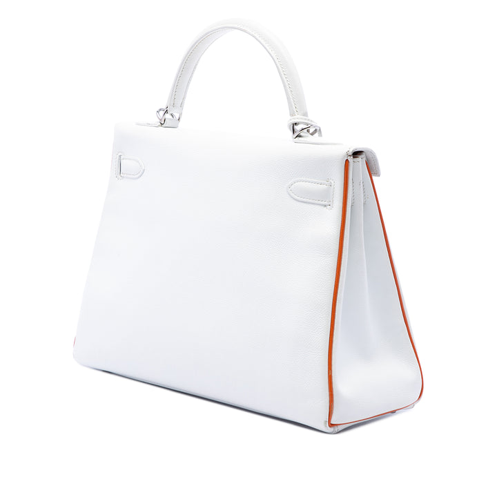 Hermès Sac à main Bicolore Kelly II Retourne 32 Epsom Orange – vue 2 – GABY PARIS