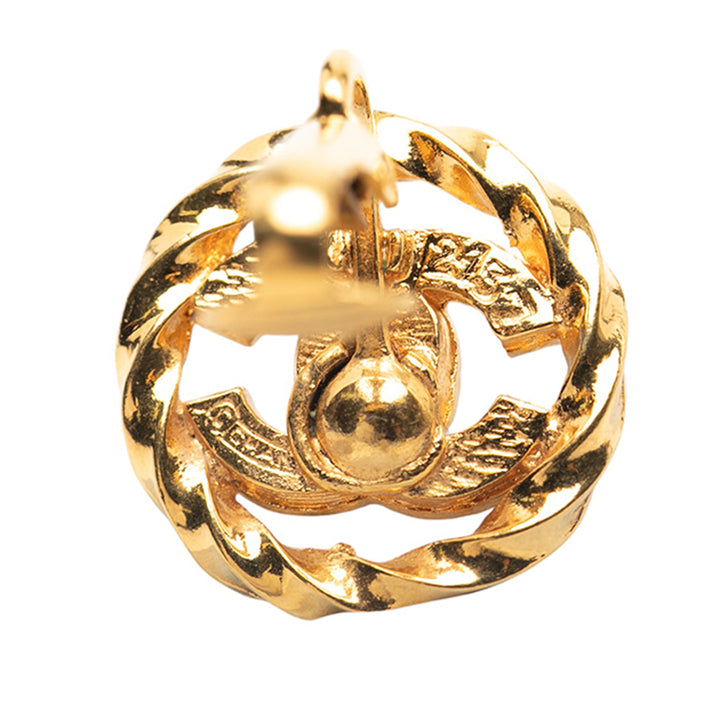 Chanel Doré Plated CC Rhinestones Clip On Boucle d’oreilles Doré – GABY PARIS Authentique