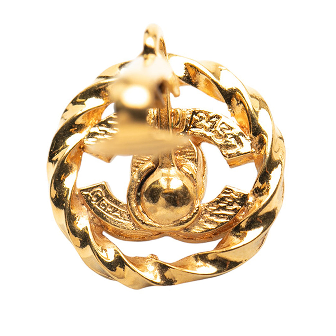 Chanel Doré Plated CC Rhinestones Clip On Boucle d’oreilles Doré – GABY PARIS Authentique