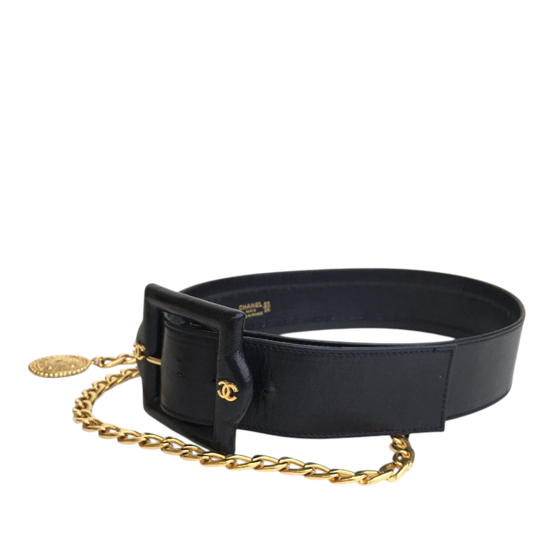 Chanel Vintage Cuir Chain Belt Noir – GABY PARIS Authentique