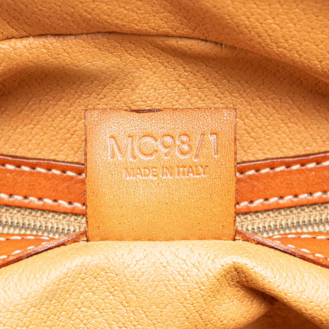 Macadam Coated Canvas Handbag Brown - Gaby Paris