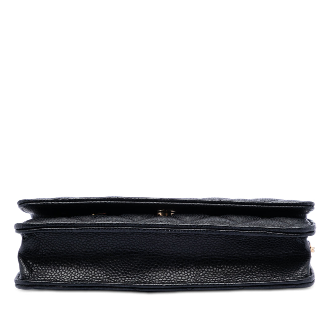 Chanel CC Matelassé Caviar Wallet on Chain