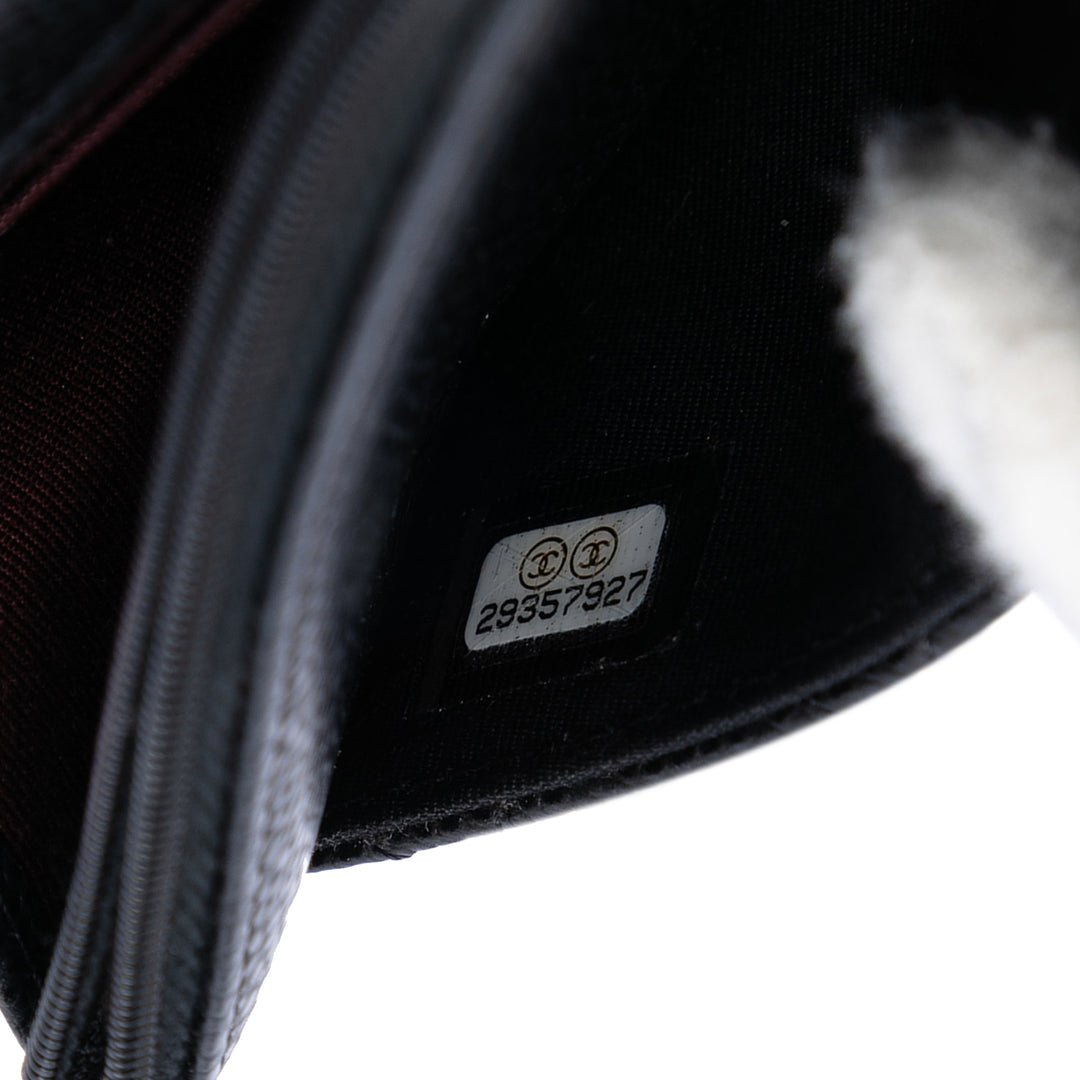 Chanel CC Matelassé Caviar Wallet on Chain