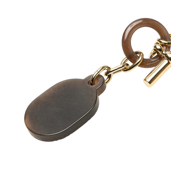 Hermès Lacquered Horn Chaine d'Ancre Pendant Collier Doré