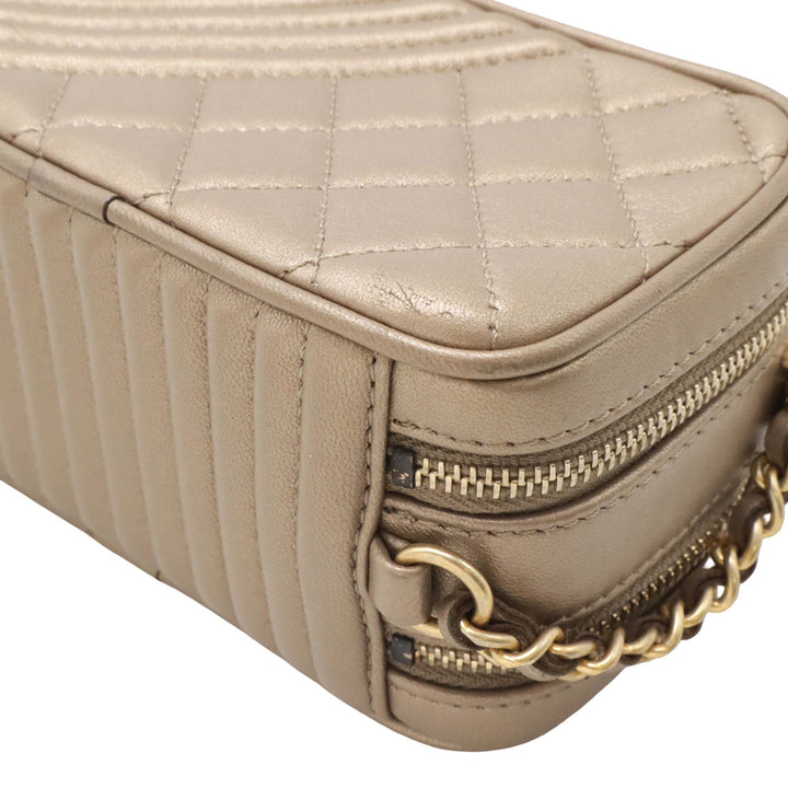 Chanel Mini Matelassé Cuir d’agneau Coco Boy Sac caméra