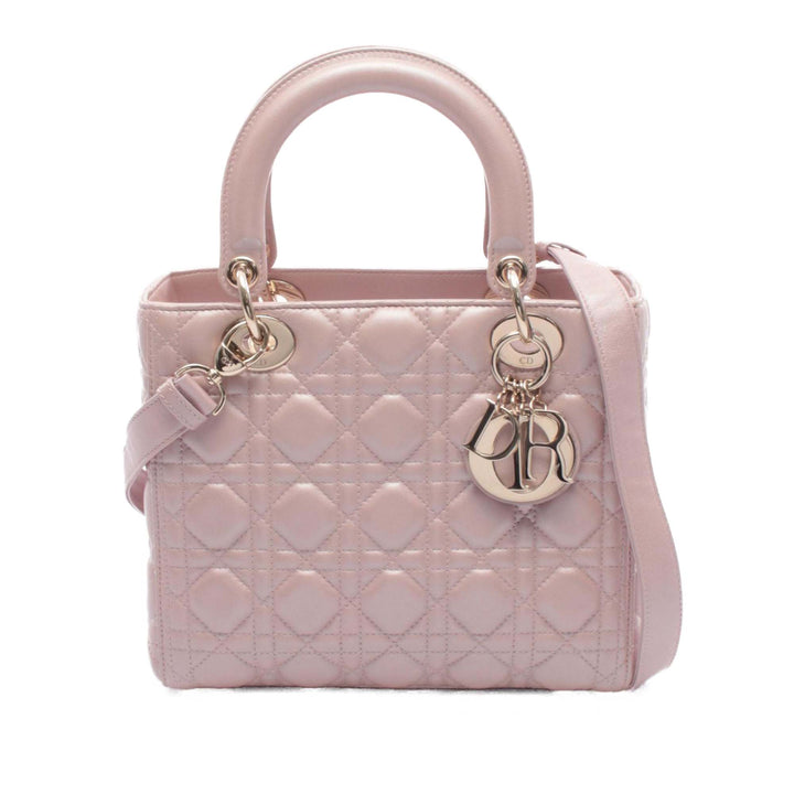 Dior Medium Iridescent Cuir d’agneau Cannage Lady Dior