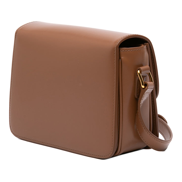 Celine Teen brillant Cuir de veau Triomphe Sac porté croisé