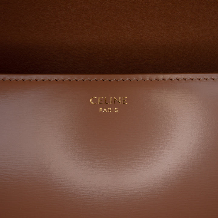 Celine Teen brillant Cuir de veau Triomphe Sac porté croisé