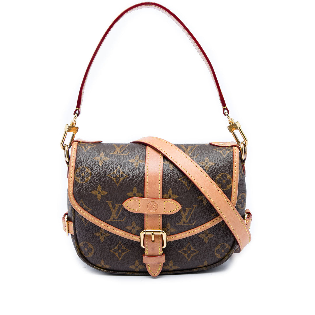 Louis Vuitton Sac à main Saumur Monogram BB Marron – vue principale – GABY PARIS