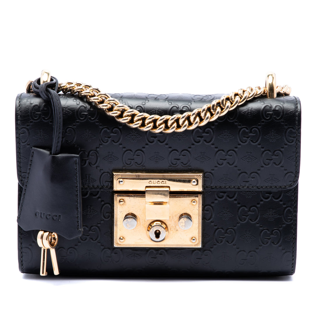 Gucci Small Guccissima Padlock Sac porté croisé
