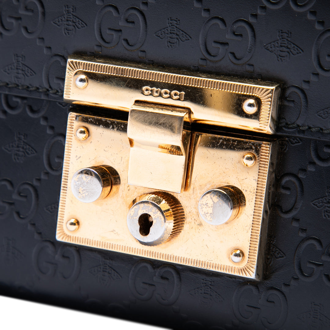 Gucci Small Guccissima Padlock Sac porté croisé