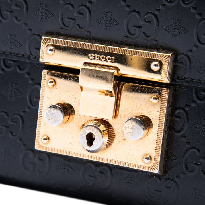 Gucci Small Guccissima Padlock Sac porté croisé