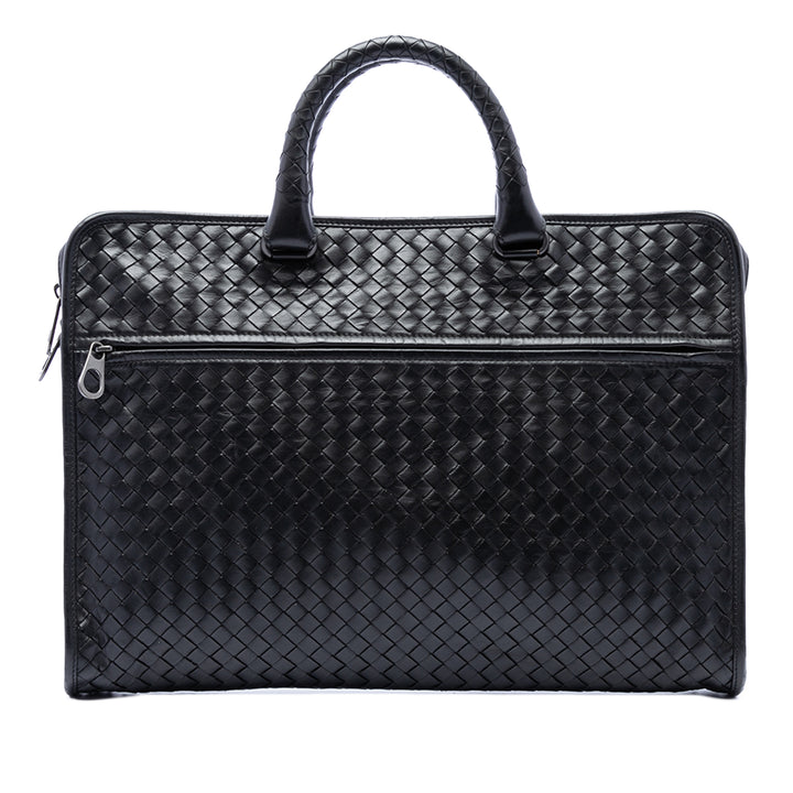Bottega Veneta Porte-documents Intrecciato nappa Noir – vue principale – GABY PARIS