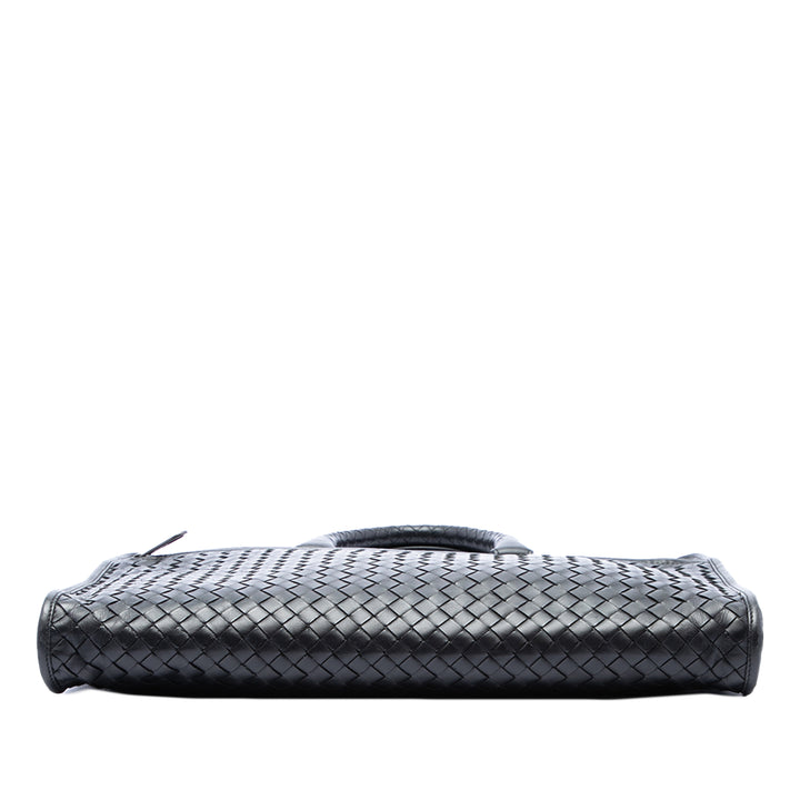 Bottega Veneta Porte-documents Intrecciato nappa Noir – vue 3 – GABY PARIS