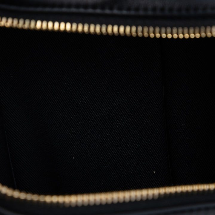Chanel Metiers d'Art CC Pompon Rectangle Pochette avec chaîne Cuir d'agneau